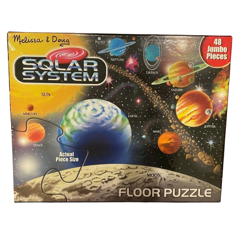 Melissa & Doug Solar System Jumbo Floor Puzzle 48 pc Used Jigsaw Kids Children's